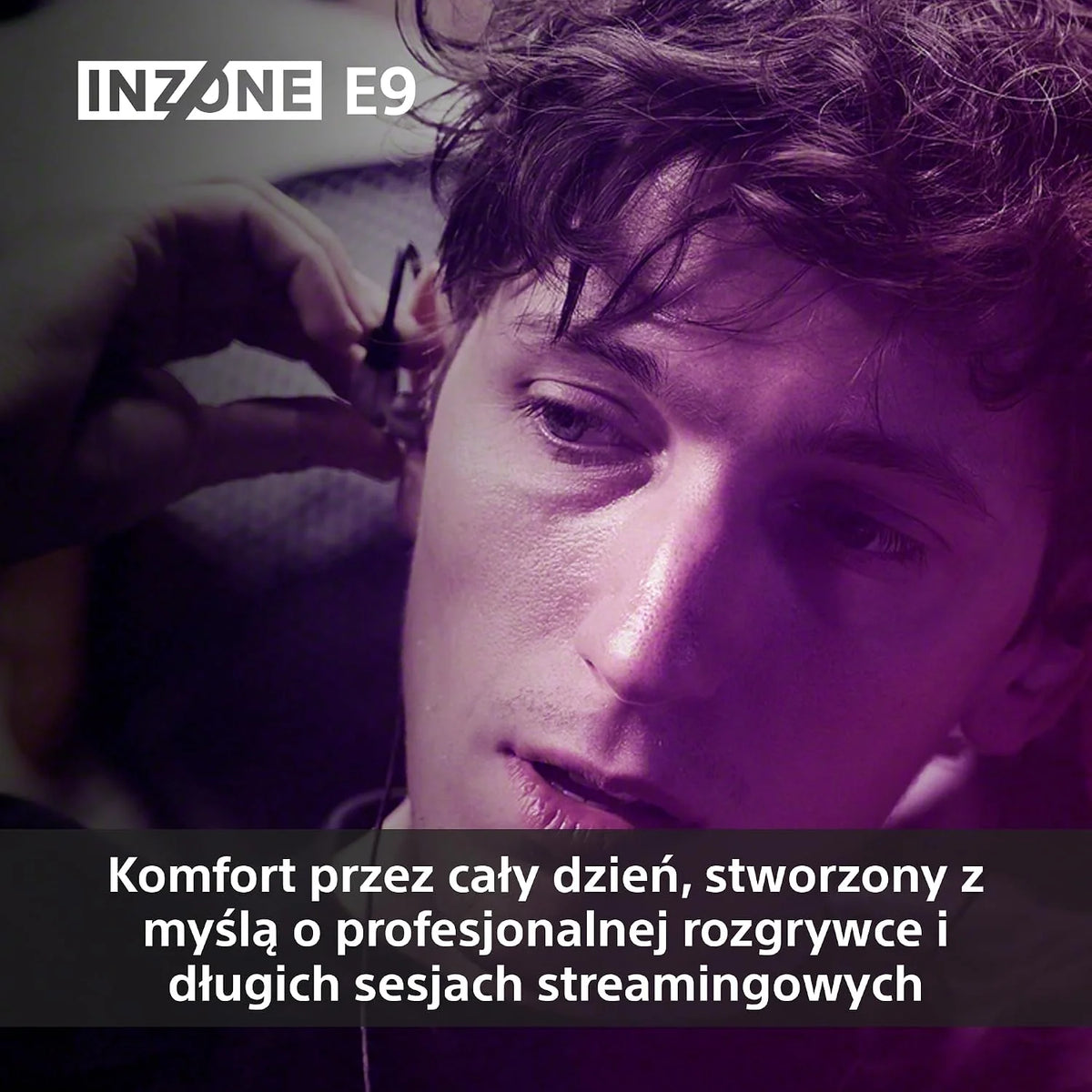 Sony INZONE E9 Słuchawki douszne gamingowe - dostrojone z Fnatic, lekkie, izolacja dźwięku, regulowany korektor, USB-C Audio Box, kabel 1,8 m, futerał, strumieniowanie z PC - czarne