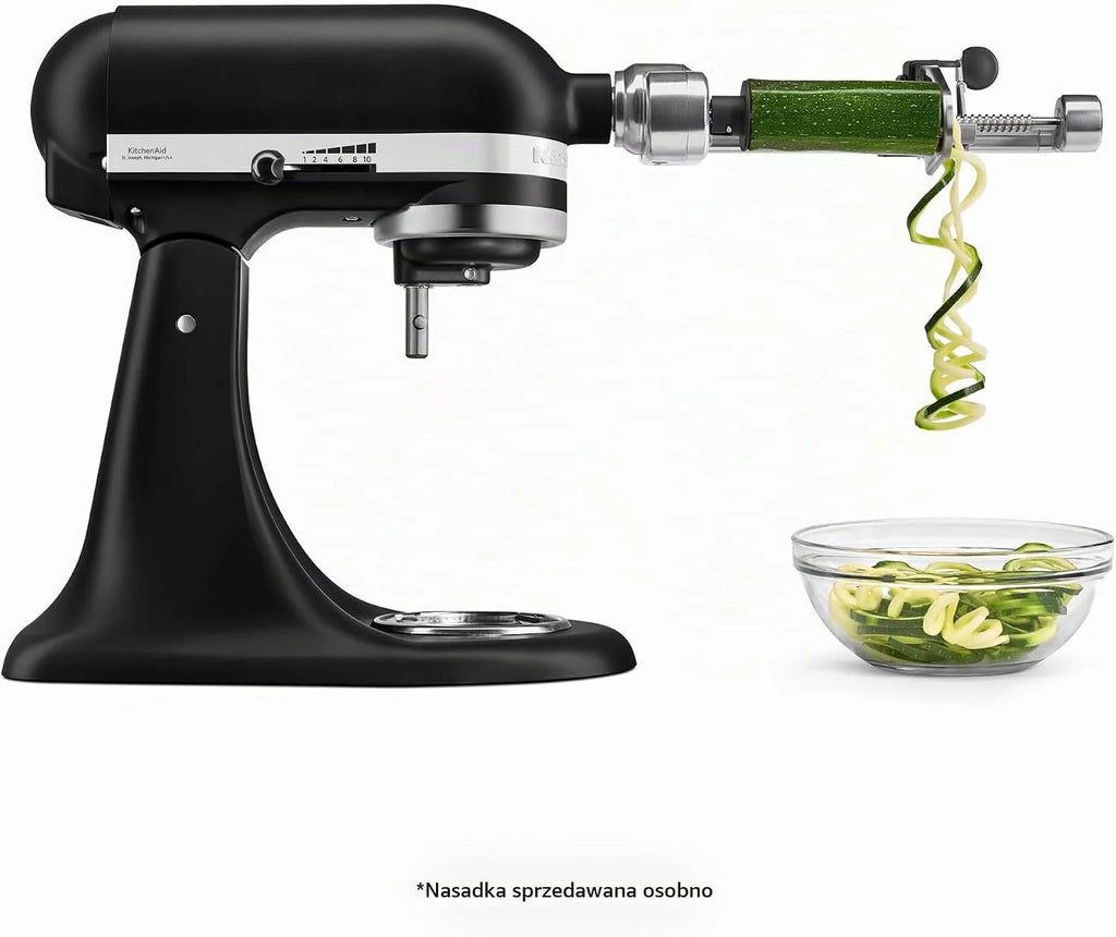 KitchenAid 5KSM95PSEBM robot kuchenny z uchylną głowicą silnika, 4,3 l, kolor czarny matowy