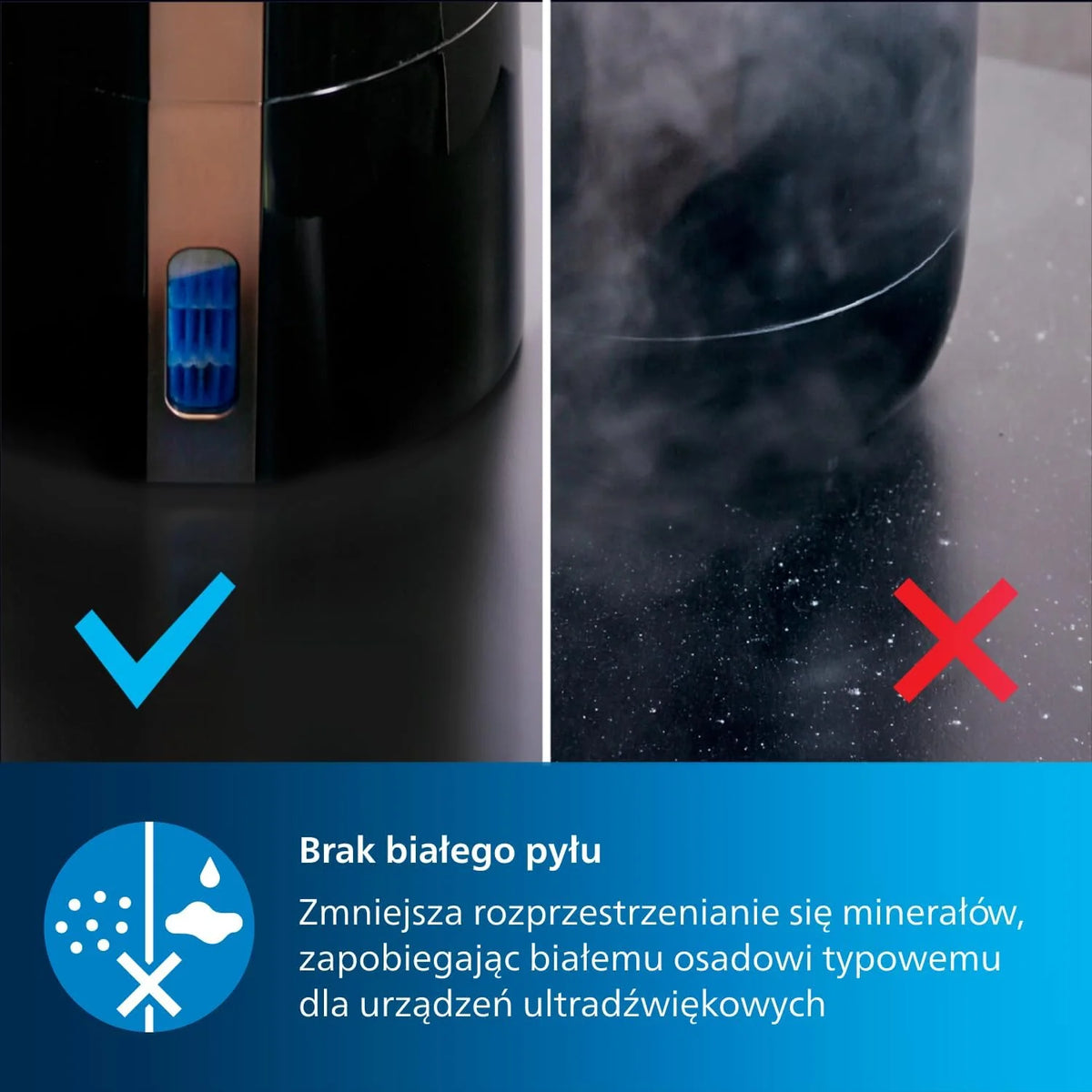 Philips Nawilżacz Ewaporacyjny serii 3000, do 45 m², NanoCloud, 3 l, Czarny