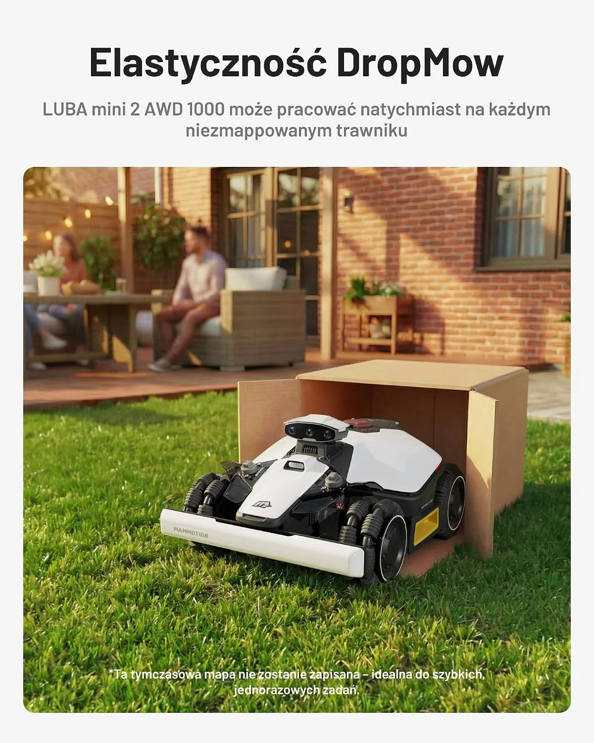 MAMMOTION LUBA Mini 2 AWD 1000 robot koszący bez przewodu, Zalec. 1000 m²