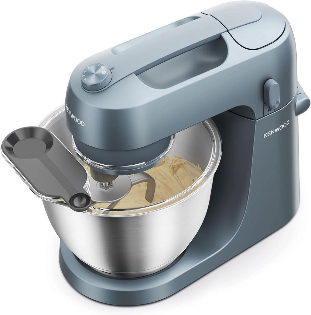 Kenwood Go Collection KZM35 000GY planetarna z konstrukcją oszczędzającą miejsce, kompaktowa maszyna do ugniatania z miską 4 l, 3 narzędzia mieszające, 6 prędkości, tylko 30 cm wysokości, uchwyt, moc