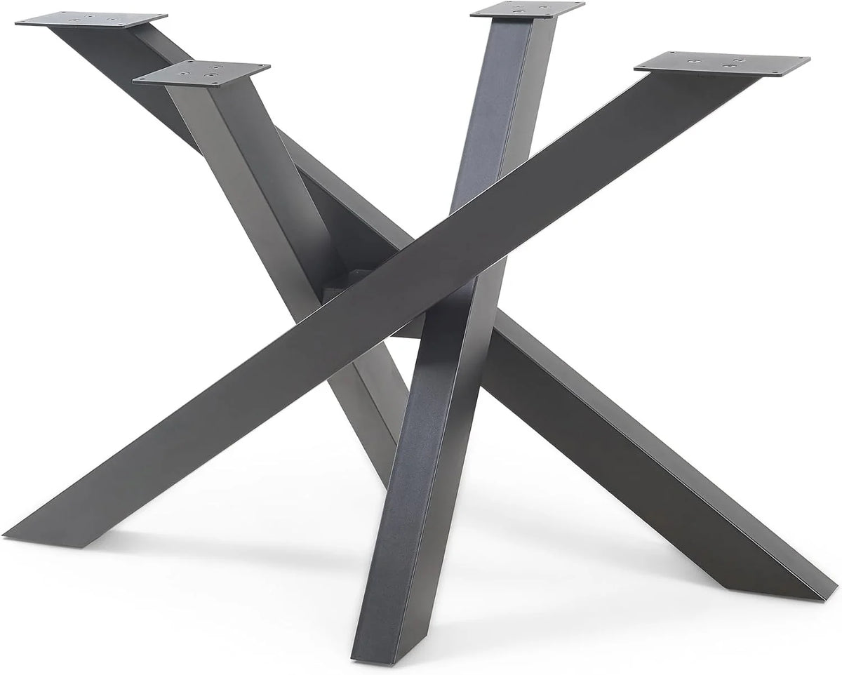 [en.casa] Nogi stołu Umala Spider Metal 115 x 65 x 72 cm Metalowe nogi do stołu jadalnego Biurko Nogi meblowe maks. 160 kg Nogi stołu Stal Czarne