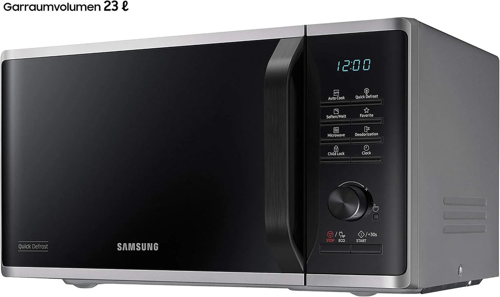 Samsung MS2AK3515AS/EG kuchenka mikrofalowa, 800 W, 23 sztuki, szerokość 48,9 cm, emaliowane wnętrze ceramiczne, odporne na zarysowania