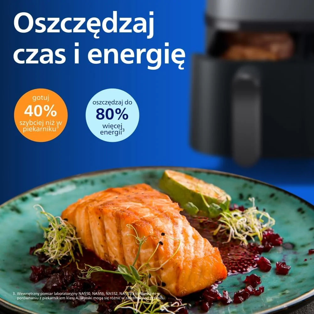 Philips Frytkownica beztłuszczowa 5000 Dual Basket NA550/00 9 l, czarna