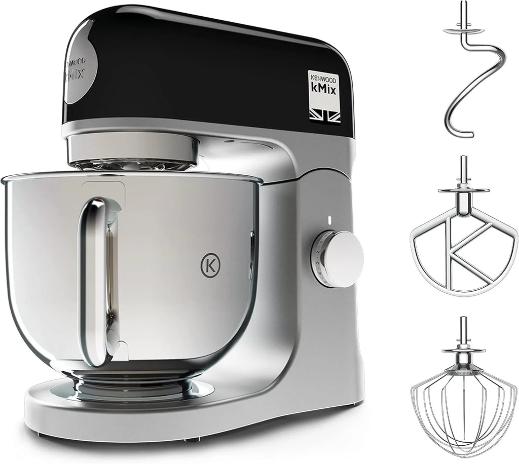 Kenwood KMX750BK Robot Kuchenny, 1000 W, 5 L, Czarny/Srebrny