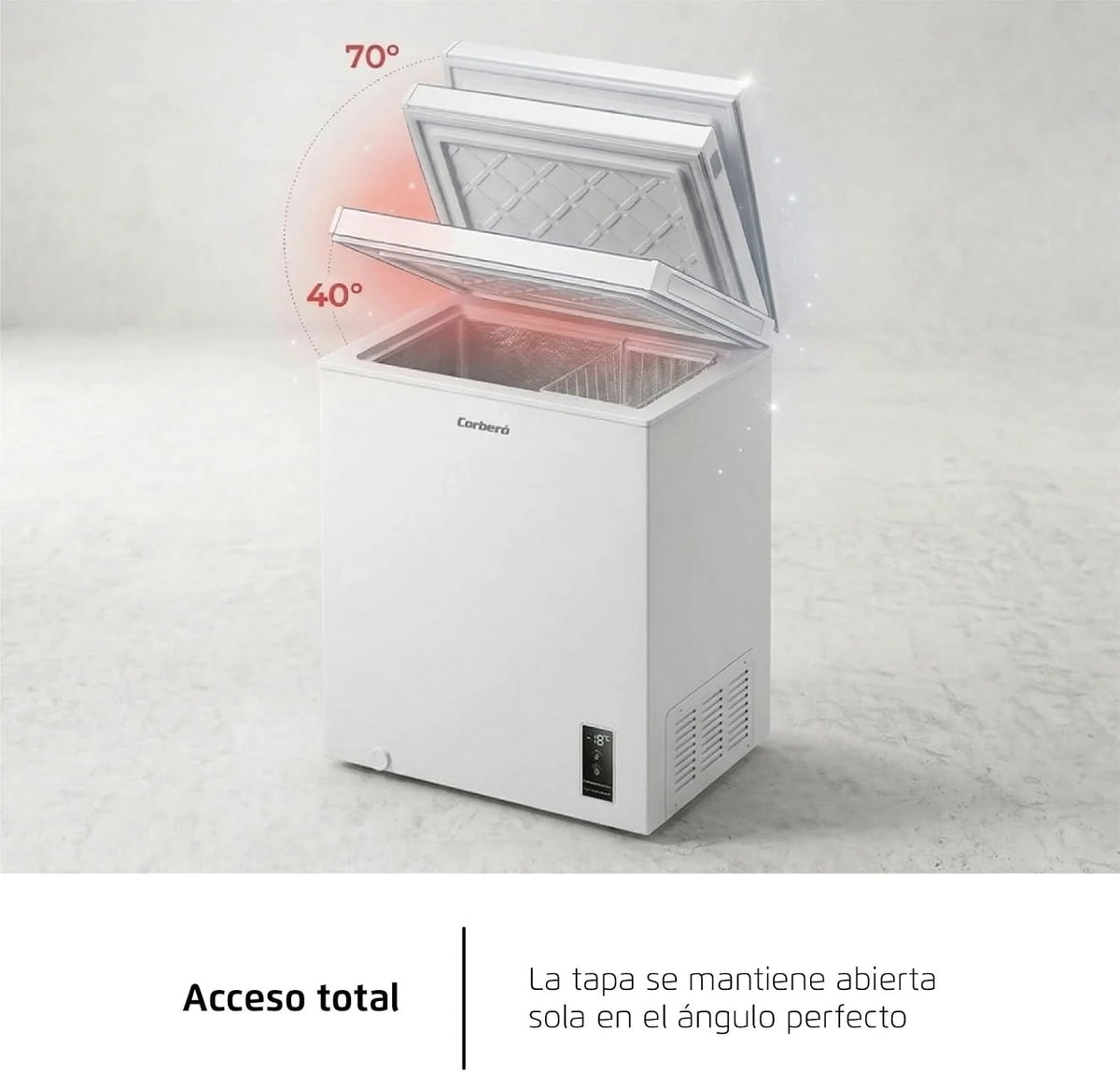 Skrzynia z zamrażarką | CCHM1506M | statyczna | 143 l | 85 cm | 37 dB | 1 elastyczny kosz | podwójny system super zamrażania | biały