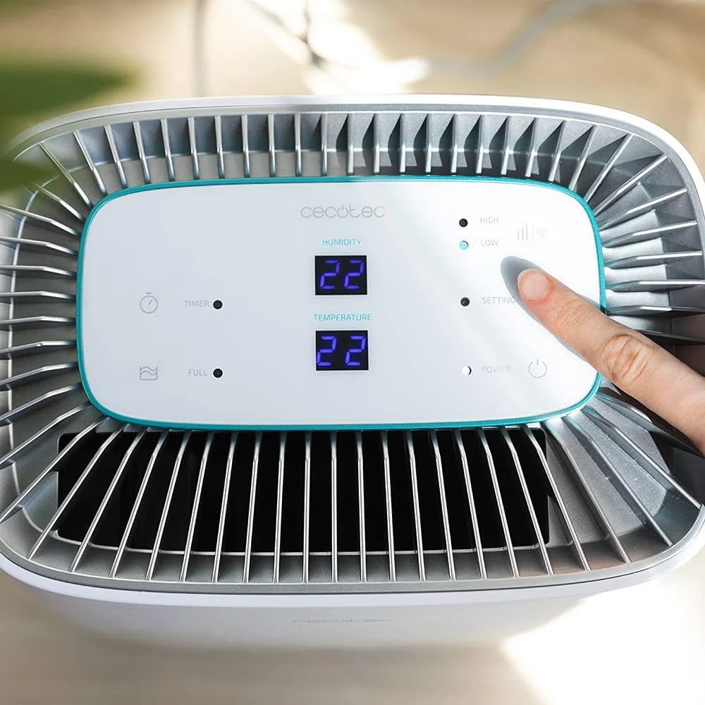 Cecotec Wydajny osuszacz BigDry 4000 Expert Connected 10L Pojemność 2,5L Sterowanie Wi-Fi Sterowanie dotykowe Wyświetlacz LED Zegar 24h 2 prędkości Wybór wilgotności