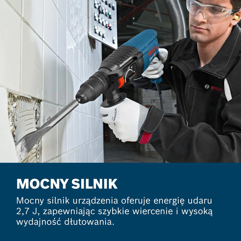Bosch Professional: młot udarowo-obrotowy GBH 2-26 F (830 W, energia udaru 2.7 J, wymienny uchwyt SDS plus, walizka)