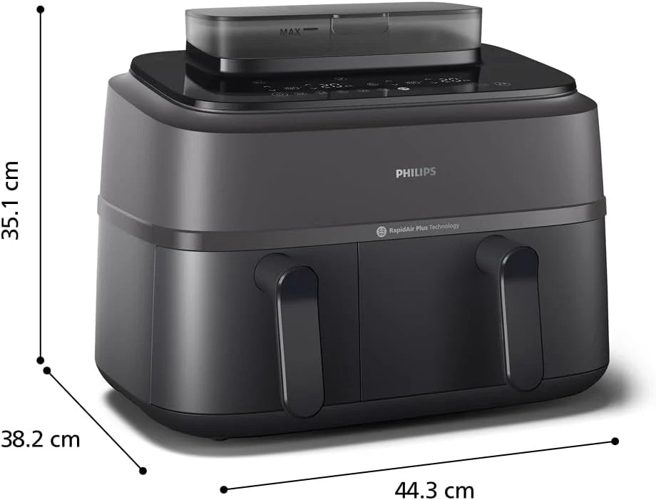 Philips Frytkownica beztłuszczowa 5000 Dual Basket NA550/00 9 l, czarna