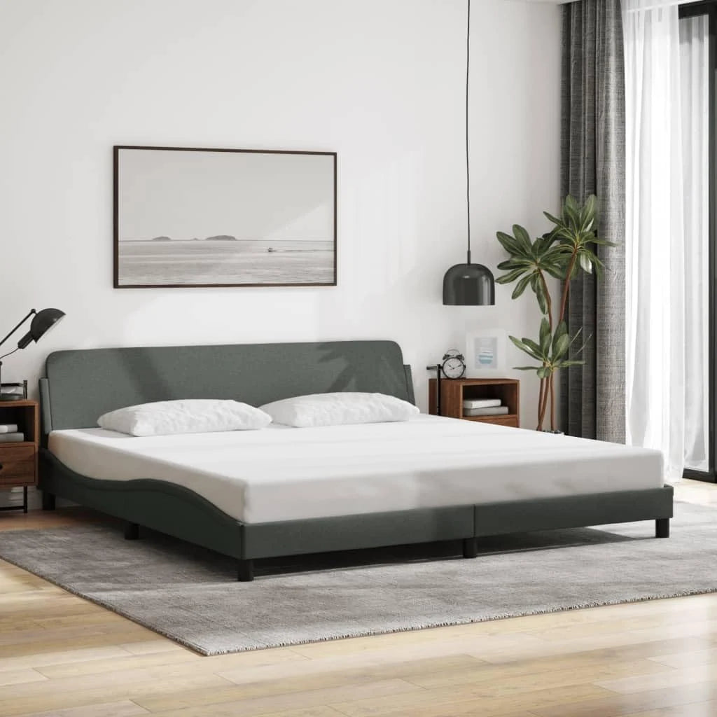 Rama łóżka, materiał Poliestru i Rama Wykonana z Litej Sosny, Jedno Podwójne łóżko Sypialni z Zagłówkiem i sklejką (200 x 200 cm)