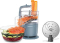 Kenwood MultiPro Compact wielofunkcyjny robot kuchenny z funkcją Express Serve, ostrzem ze stali nierdzewnej, tarczami do krojenia i tarką, funkcją pulsu, burzą niebieską (FDP23.130GY)