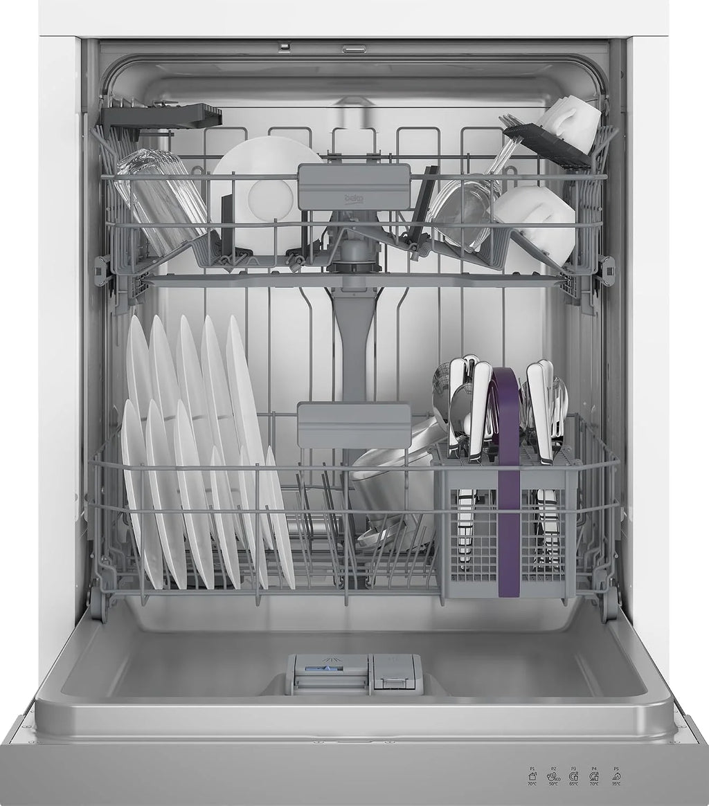 Beko BDUN15430X b300 zmywarka do zabudowy 60 cm, na 14 kompletów naczyń, 3 poziomy zmywania, 4 temperatury, 5 programów, połowa obciążenia, automatyczne otwieranie drzwi, Quick&Clean