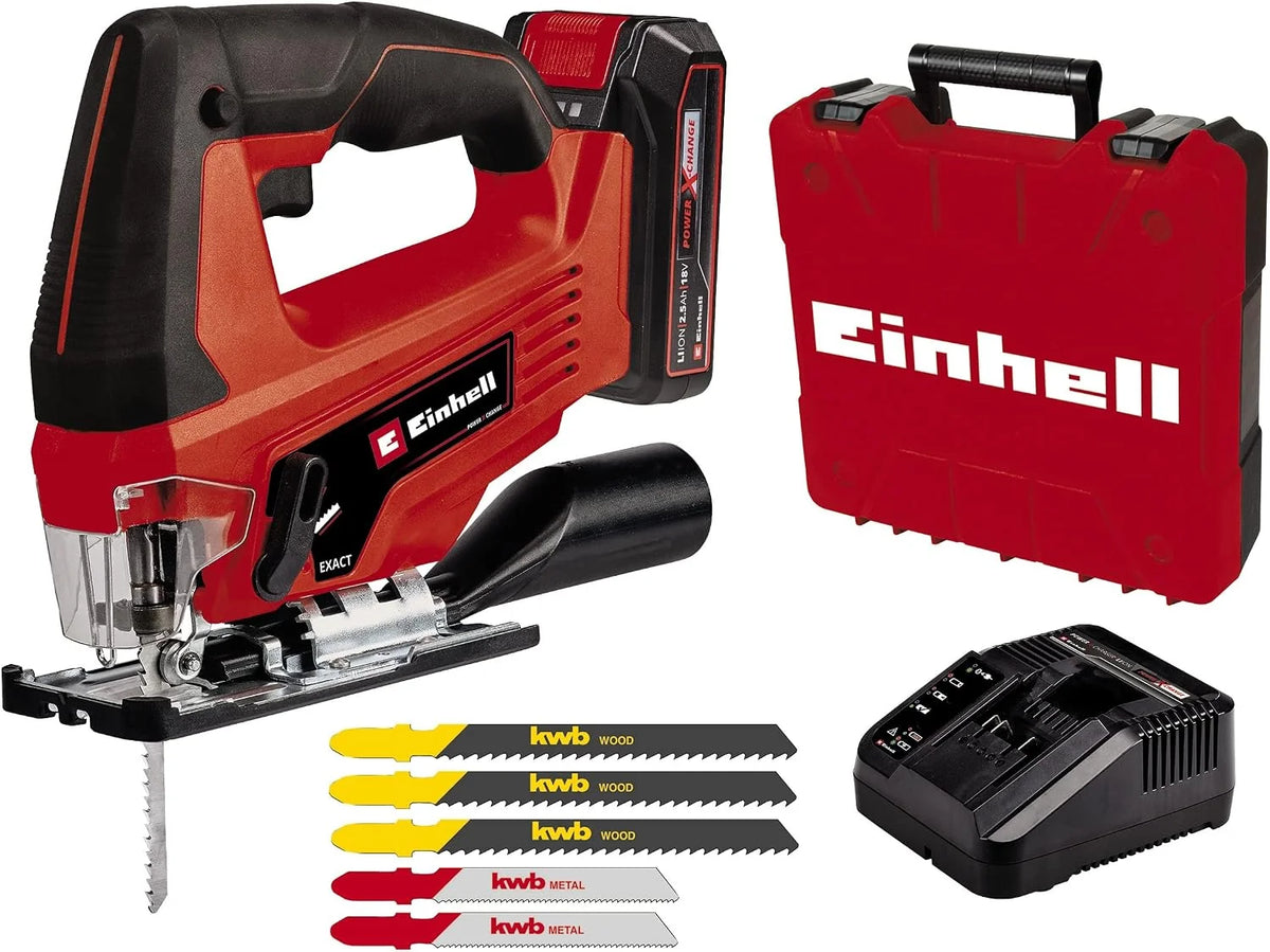 Einhell TC-JS 18 Li Piła Wyrzynarka, Czarny/Czerwony, 70 mm/10 mm/8 mm