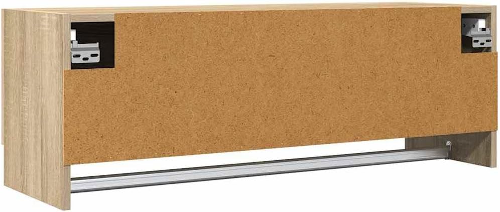 Szafa na ubrania dąb Sonoma 100 x 32,5 x 35 cm, materiał drewnopochodny z 2 półkami i drążkiem na ubrania do przechowywania ubrań z wszechstronnym rozwiązaniem do przechowywania