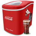 Salco Coca Cola kostkarka do lodu – maszyna do lodu w 2 rozmiarach – 12 kg kostek lodu dziennie – wzornictwo retro – przenośna kostkarka do kostek lodu do koktajli, napojów i imprez