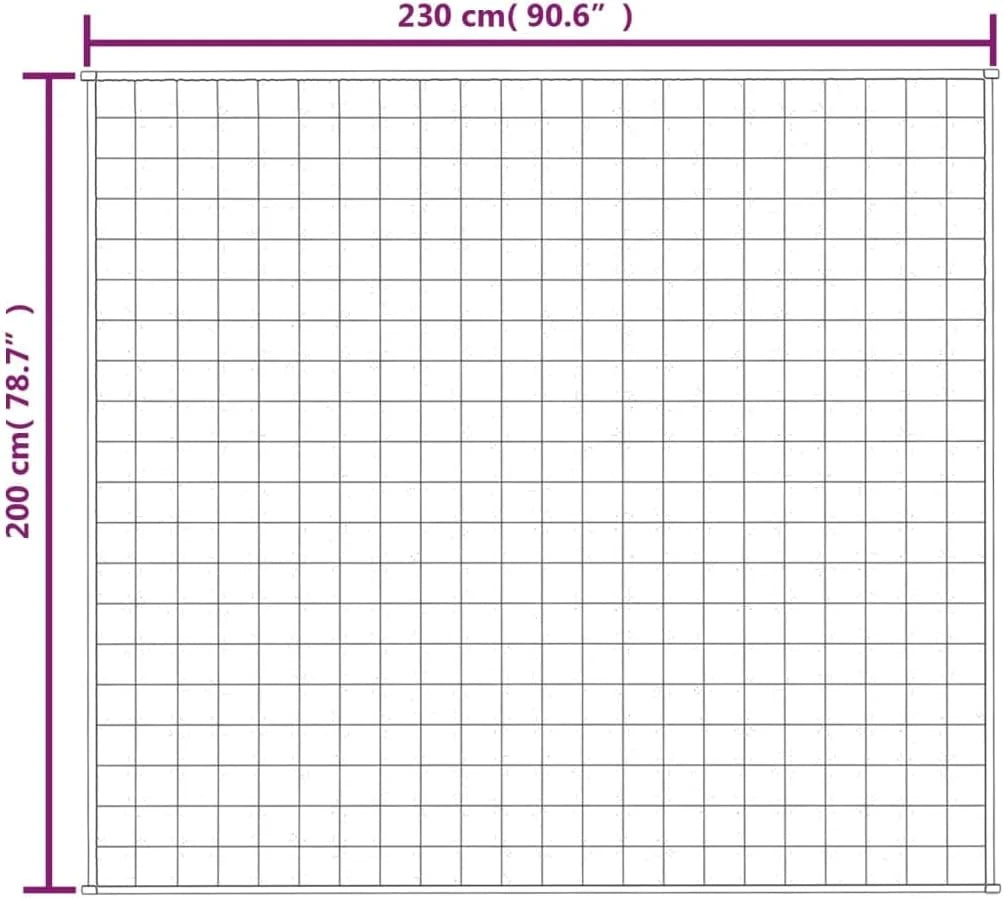 Koc obciążeniowy 200x230 cm 13 kg niebieski