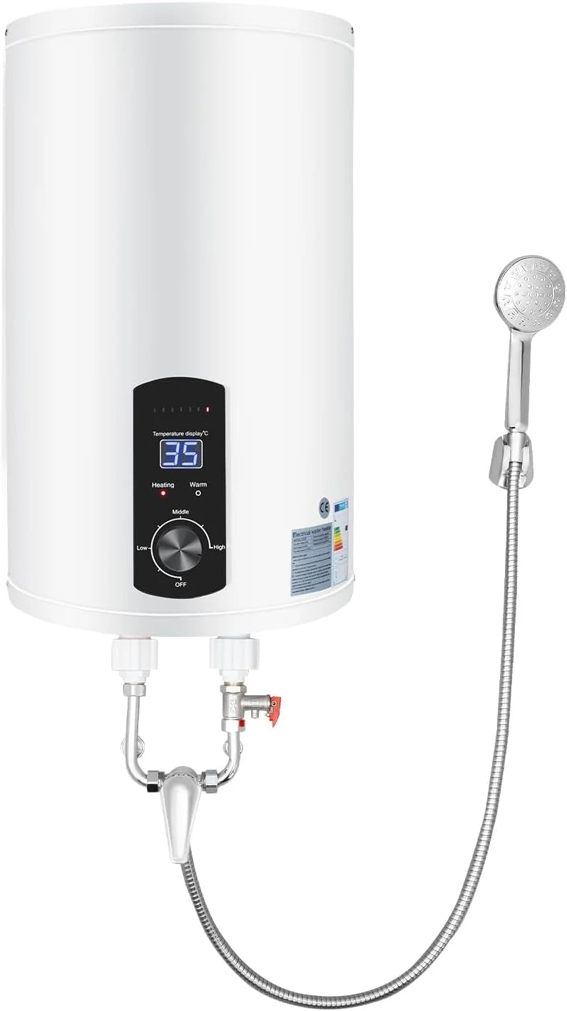 Elektryczny zbiornik ciepłej wody 2 kW, wiszący elektryczny zbiornik ciepłej wody, bojler, podgrzewacz wody, bojler do prysznica (50 l)