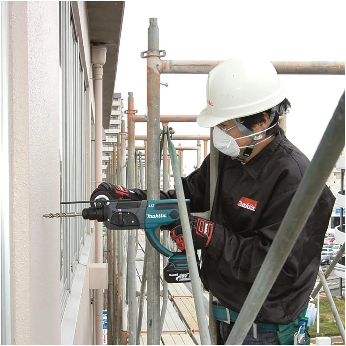Makita DHR202Z Młotowiertarka, 18 W, 18 V, Niebieski/Czarny, 9 x 38.5 x 24 cm