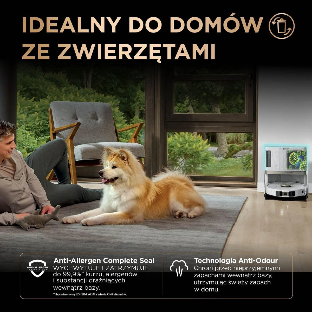 Shark PowerDetect Robot odkurzająco-mopujący 2 w 1, automatyczne opróżnianie, napełnianie i czyszczenie NeverTouch Pro (60 dni), 3D i LiDAR, NeverStuck, WiFi/aplikacja, biały, AV2800ZEEUWH