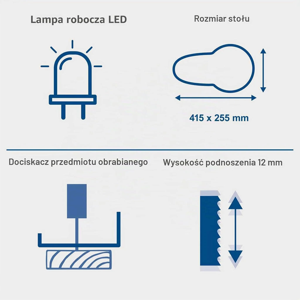 Scheppach Wyrzynarka SD1600 V, piła modelowa z wydajnym silnikiem 120 W, wysokość przejścia 50 mm i elastyczną dyszą dmuchawy
