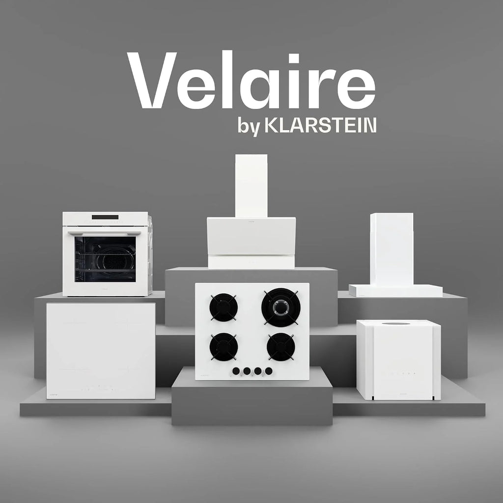 Klarstein Okap kuchenny, Velaire 60cm, podblatowy, rozsuwanyy, 896 m³/h boost, dotykowy, klasa energetyczna A++, LED, cichy, aluminiowy i z filtrem z węglem aktywnym, podblatowy kuchnia, biały