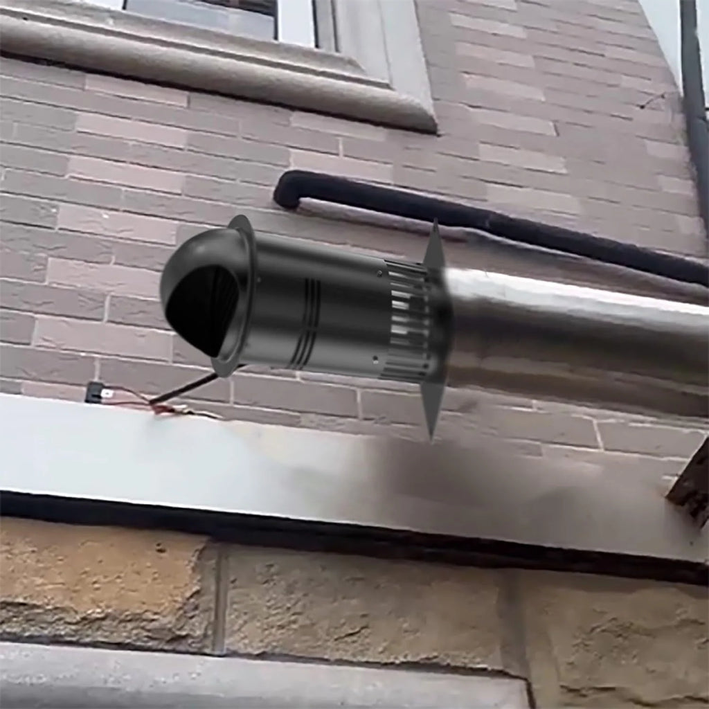 Wentylator kominkowy 50 W, odporny na wysokie temperatury wentylator kominkowy z osłoną przeciwdeszczową do cichej pracy i szybkiego odprowadzania dymu, odpowietrznik dachowy 149 mm