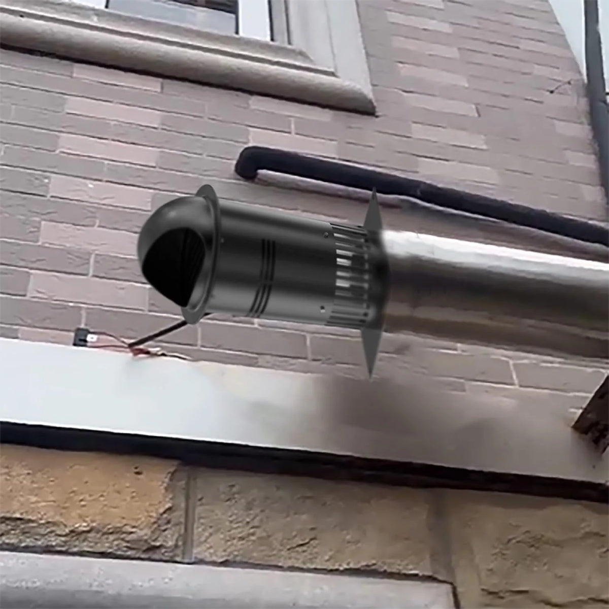 Wentylator kominkowy 50 W, odporny na wysokie temperatury wentylator kominkowy z osłoną przeciwdeszczową do cichej pracy i szybkiego odprowadzania dymu, odpowietrznik dachowy 149 mm