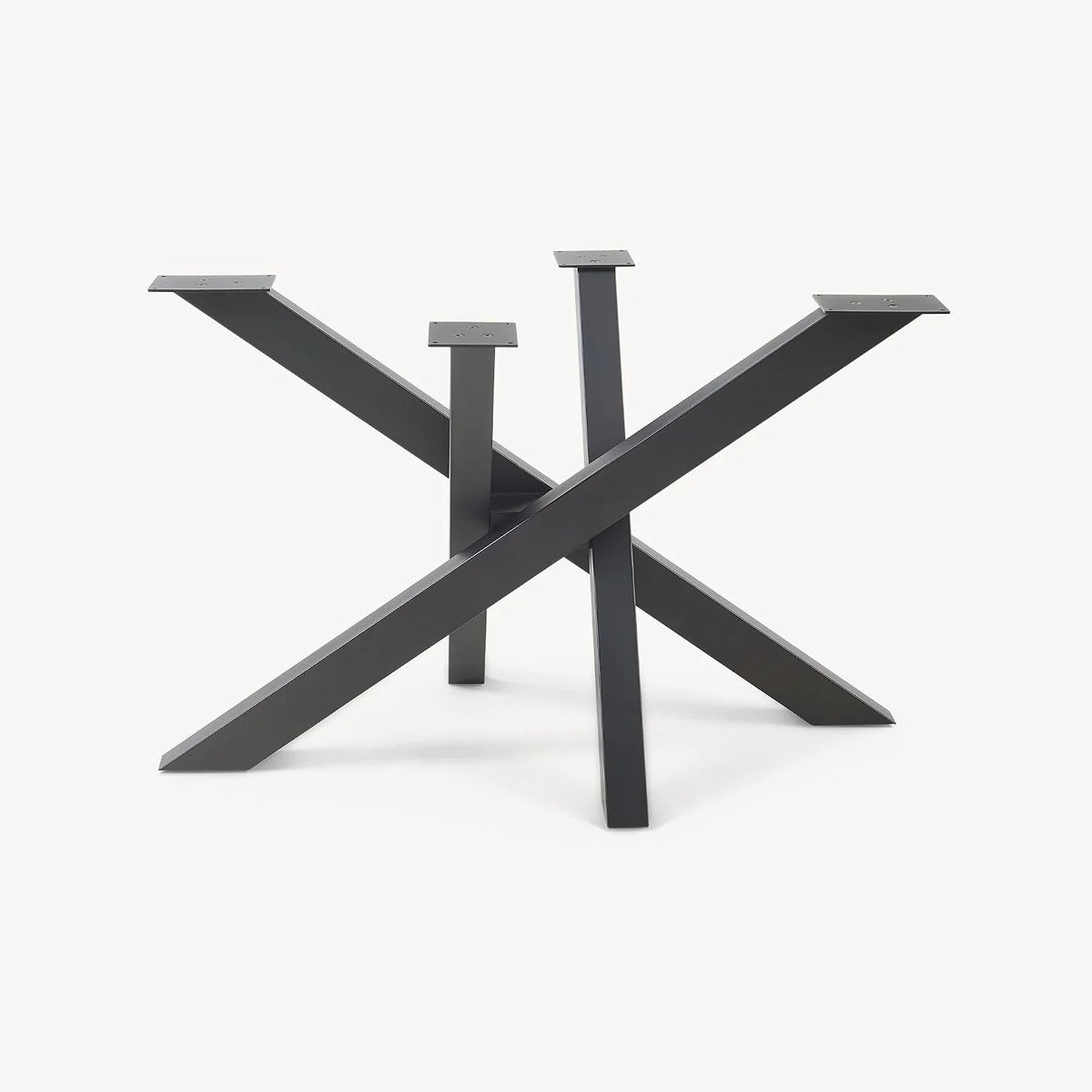 [en.casa] Nogi stołu Umala Spider Metal 115 x 65 x 72 cm Metalowe nogi do stołu jadalnego Biurko Nogi meblowe maks. 160 kg Nogi stołu Stal Czarne