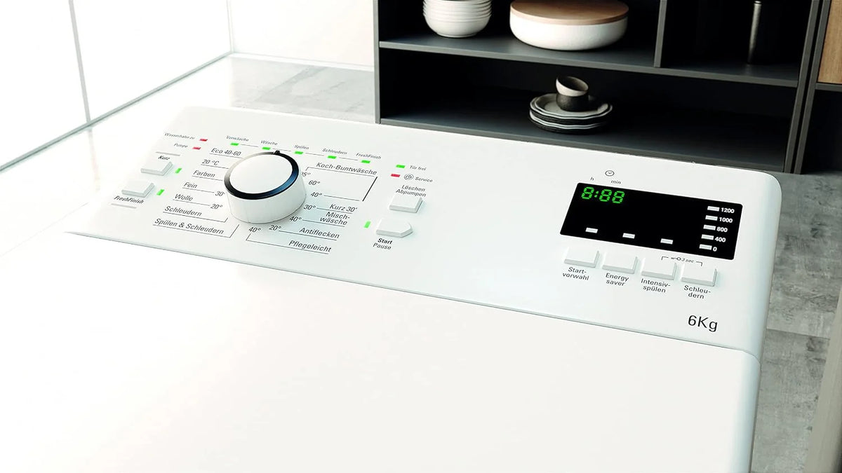 Bauknecht WAT Smart Eco 12C pralka ładowana od góry/6 kg/1200 obr./min., krótki 30'/FreshFinish/intensywne płukanie, ochrona przed wodą wielokrotnego użytku, oszczędność energii, program wełny, wybór