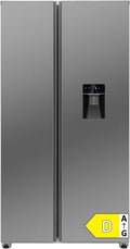 Lodówka typu side-by-side Bomann®, Dystrybutor wody ze zbiornikiem, Klasa energetyczna D, 177 cm, NoFrost, 5-letnia gwarancja na kompresor, Lodówka z zamrażalnikiem, System MultiAirflow