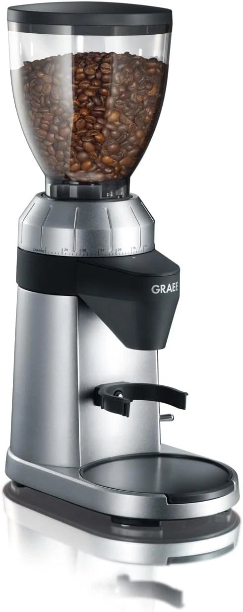 Graef CM800 Młynek Do Kawy, Aluminium, 128 W, Srebrny/Czarny