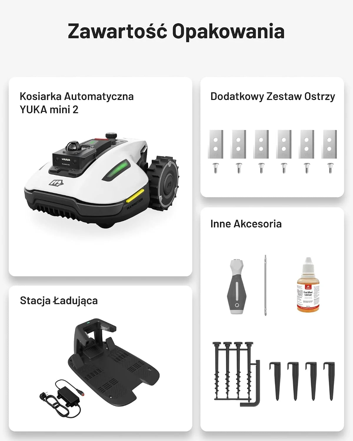 MAMMOTION YUKA mini 2 800 LiDAR robot koszący bez przewodu