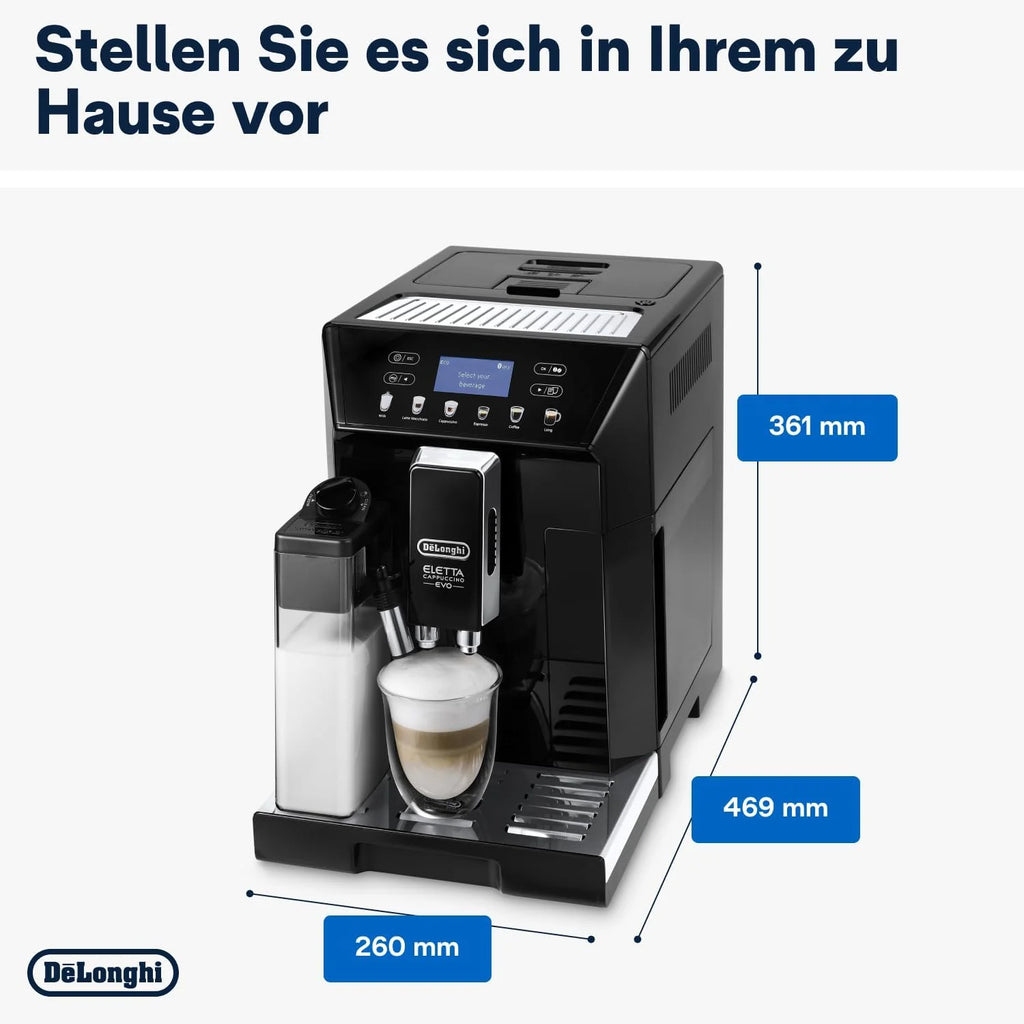 De'Longhi Eletta Evo Ekspres do Kawy, Czarny, 1450.0W 3.6V