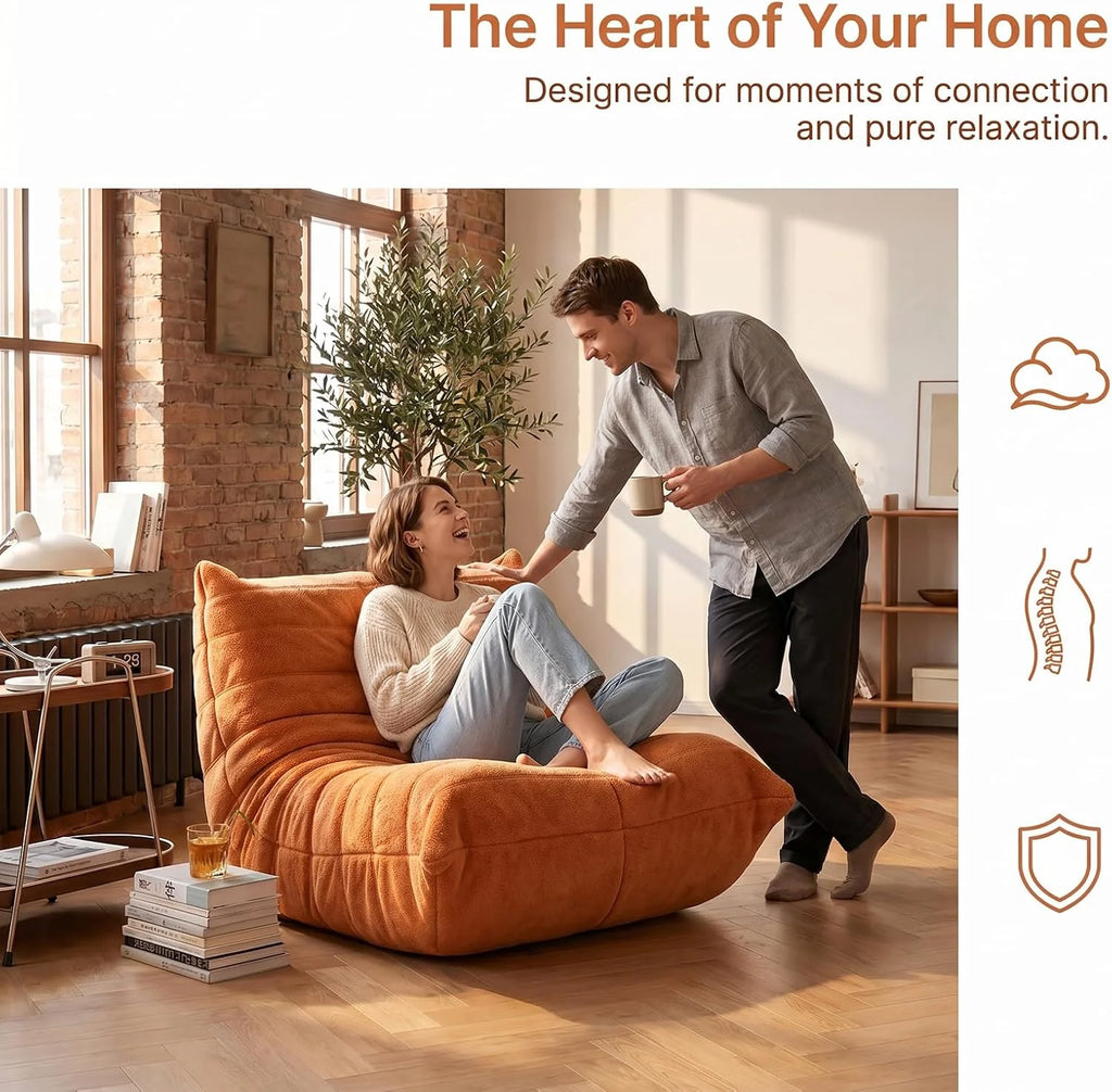 Togo krzesło kominkowe, narożny worek do siedzenia, wygodna kanapa na podłogę, ergonomiczny design, fotel wypoczynkowy, piankowa sofa, do salonu, sypialni, akademika, salonu, biura