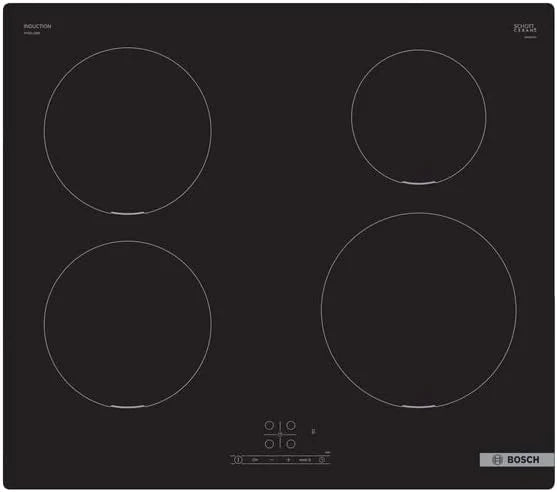 Bosch PUE611BB5E- Seria 4 - płyta indukcyjna, 4 paleniska, 60 cm, moc 4600 W, czarna