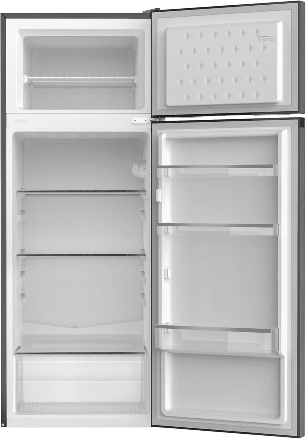 Amica DT 374 160 E lodówko-zamrażarka/wysokość 144 cm/pojemność użytkowa 211 l/wygląd stali szlachetnej