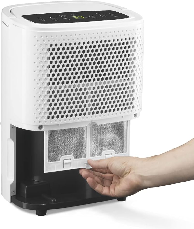 TROTEC Osuszacz powietrza elektryczny TTK 26 E – wydajność 10 L/dzień – powierzchnia 15 m² / 37 m³ – urządzenie osuszające z funkcją automatycznego wyłączania