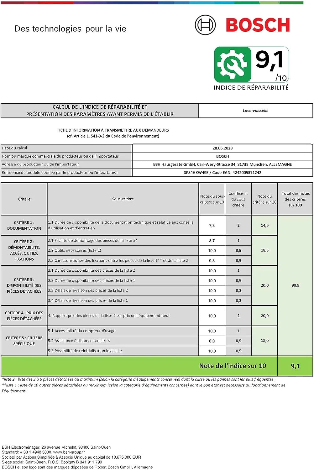 Bosch SPS4HKW49E - Seria 4 - Zmywarka wolnostojąca - 45 cm - 10 sztućców - Home connect - Biała