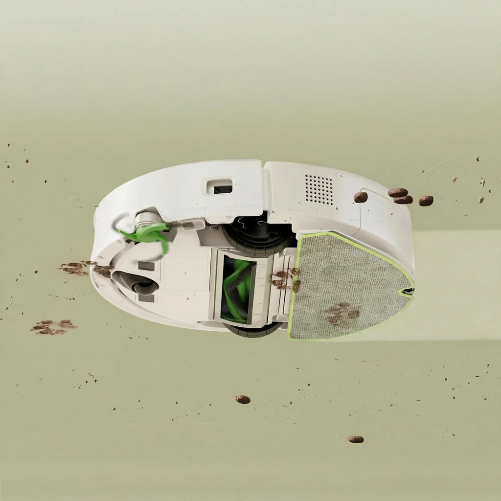 iRobot Roomba® 115 Combo ze stacją Auto Empty, robot odkurzająco-mopujący, moc ssania 15000 Pa, nawigacja z Clearview™ LiDAR, biały