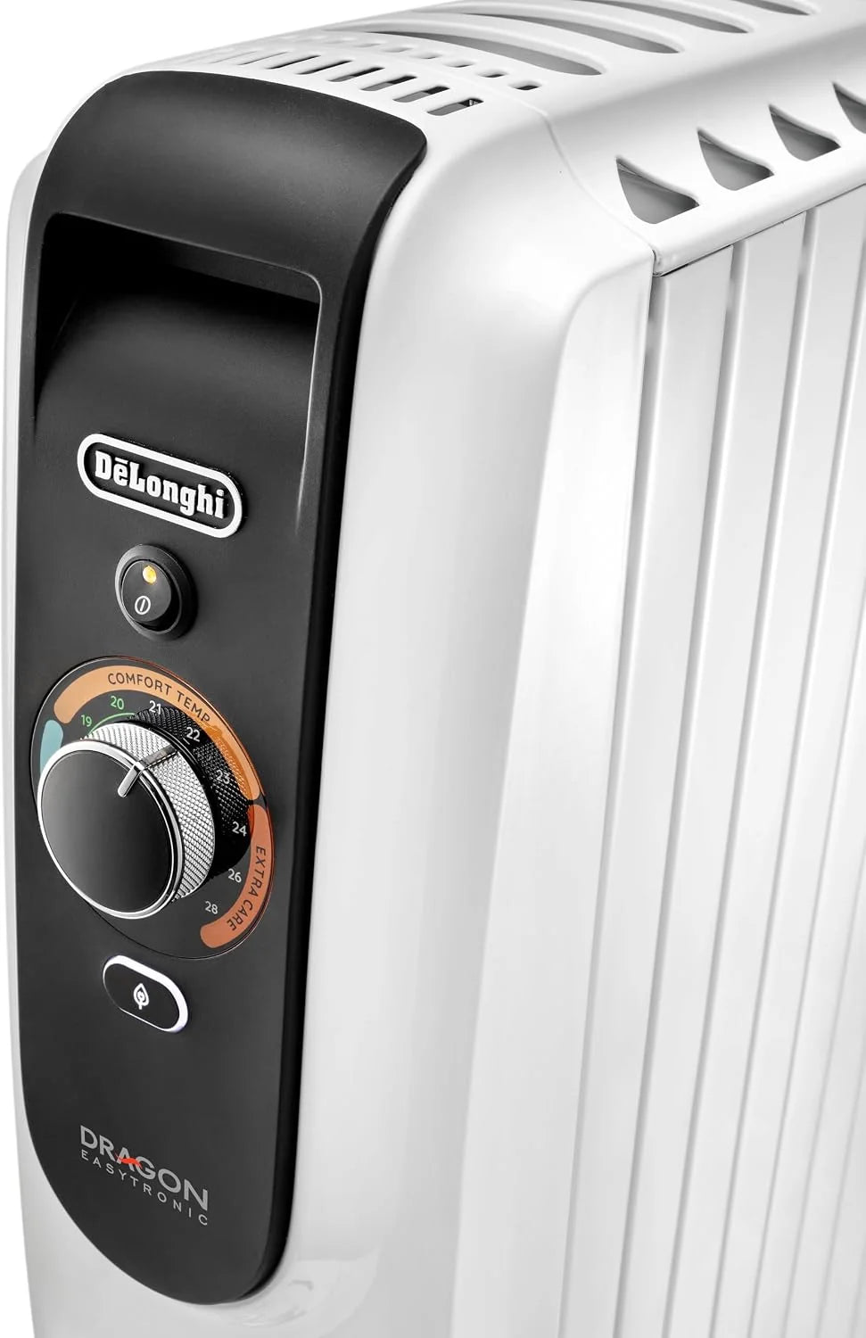 De'Longhi Dragon EasyTronic – grzejnik olejowy do pomieszczeń do 75 m³, ogrzewanie elektryczne z termostatem bezpieczeństwa, 10 żeber, indywidualne ogrzewanie – 12 poziomów temperatury, przenośny