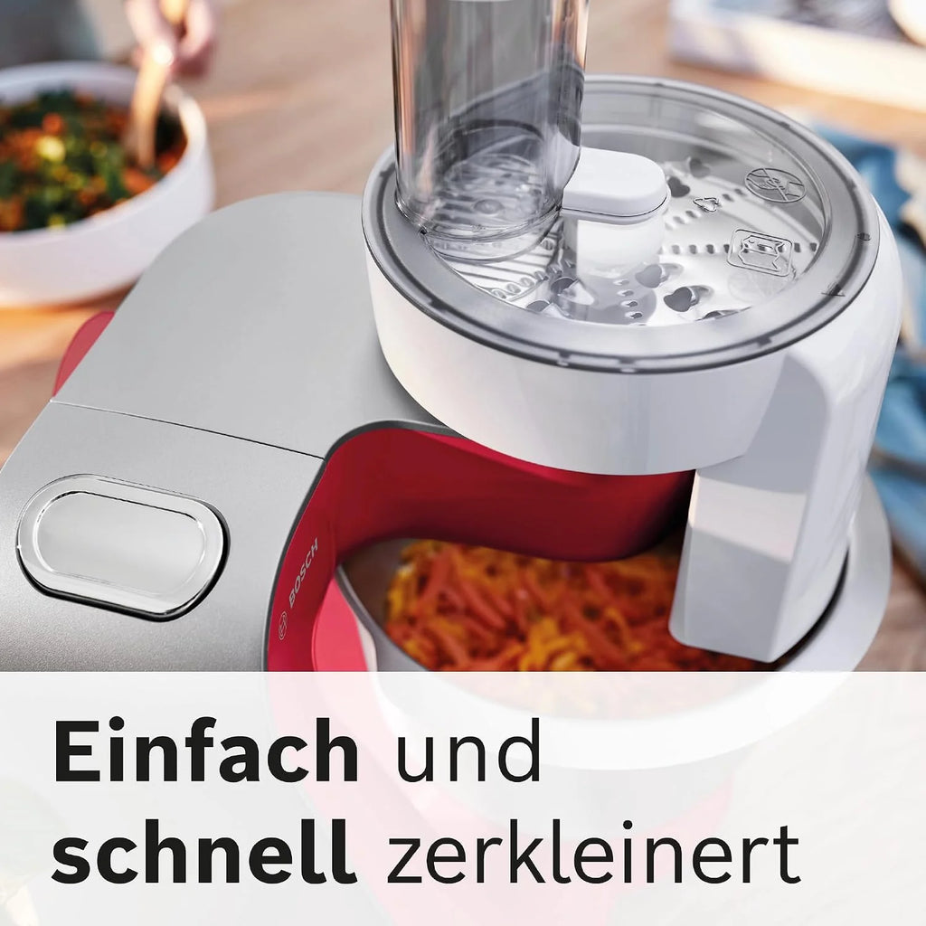 Bosch MUM5 Robot kuchenny 1000 W, MUM58720, czerwony, srebrny