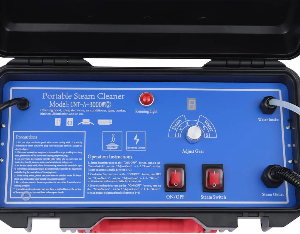 Myjka parowa, 3000 W, 220 V, ciśnienie pary: 3 – 3,5 bar, elektryczna, wysokociśnieniowa, wysoka temperatura, gospodarstwo domowe, ręczne, przenośne, parowe do okapów kuchennych, kuchenek