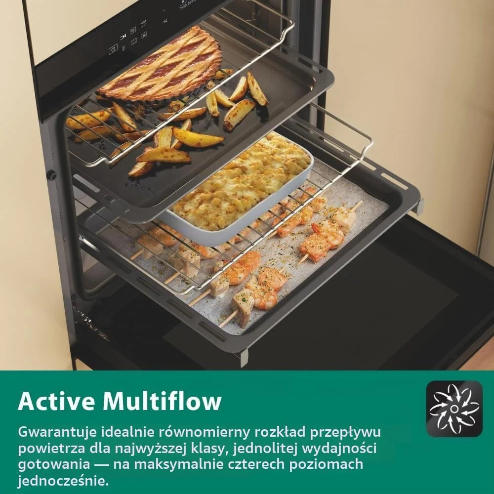 Bauknecht BBI4S8HM1SK piekarnik na gorące powietrze do zabudowy, 60 cm, 73 l/wielopoziomowe gotowanie, funkcja AirFry, moc gorącego powietrza, wysoka temperatura, funkcja pizzy, Dynamic