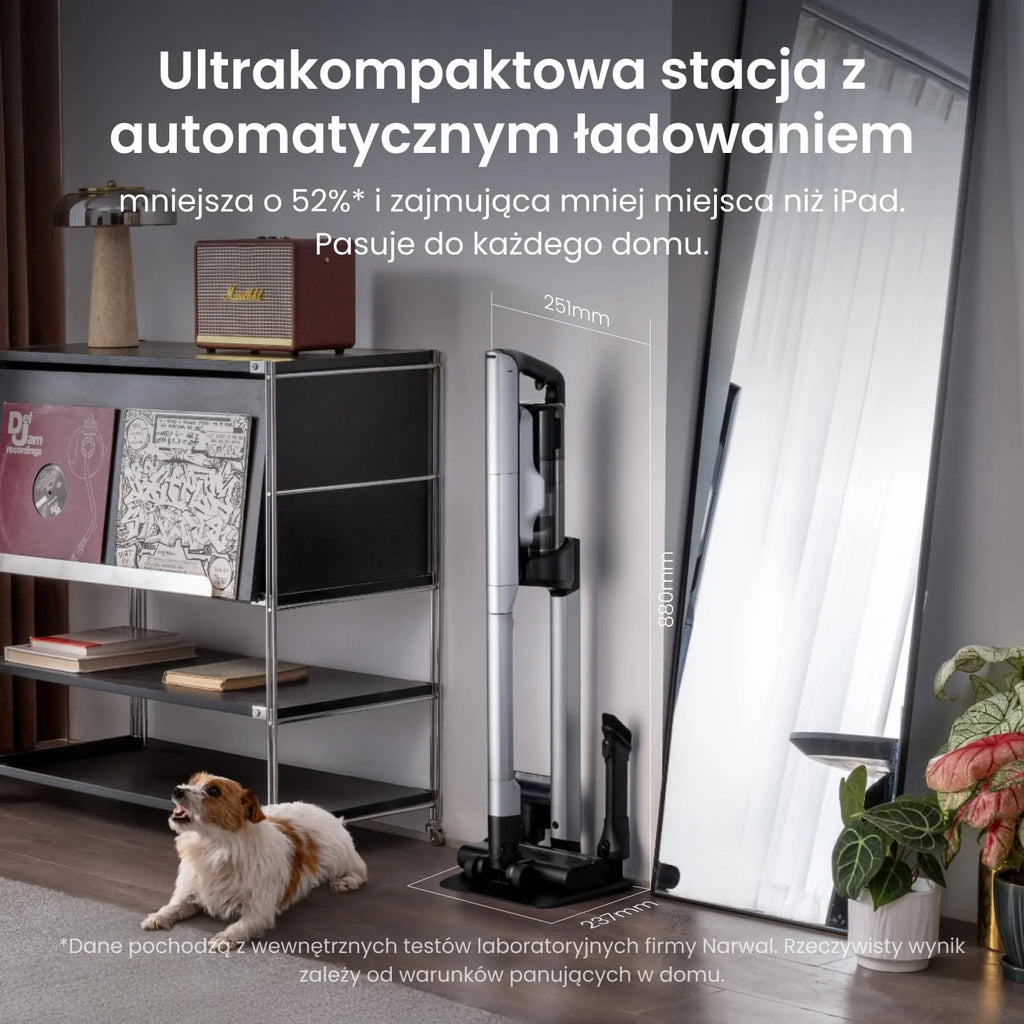 Narwal V50 Bezprzewodowy Odkurzacz Pionowy 210AW z Bazą Ładującą
