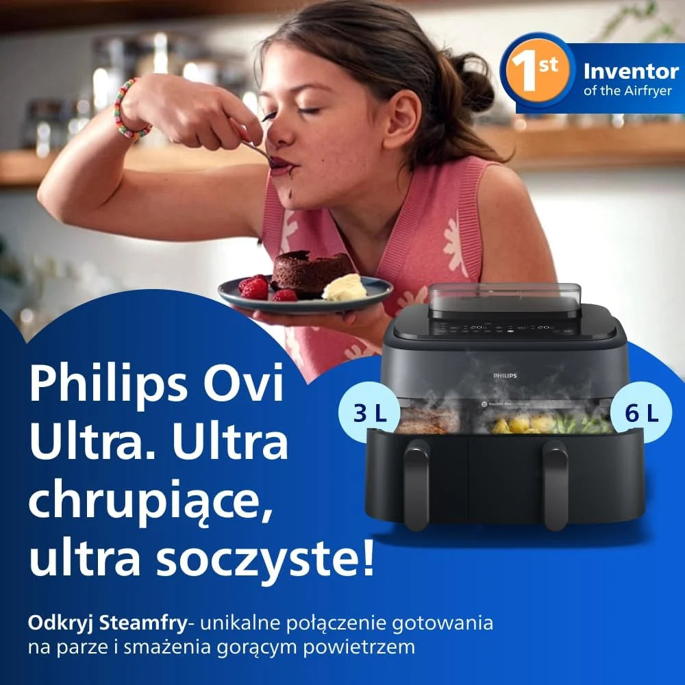 Philips Frytkownica beztłuszczowa 5000 Dual Basket NA550/00 9 l, czarna