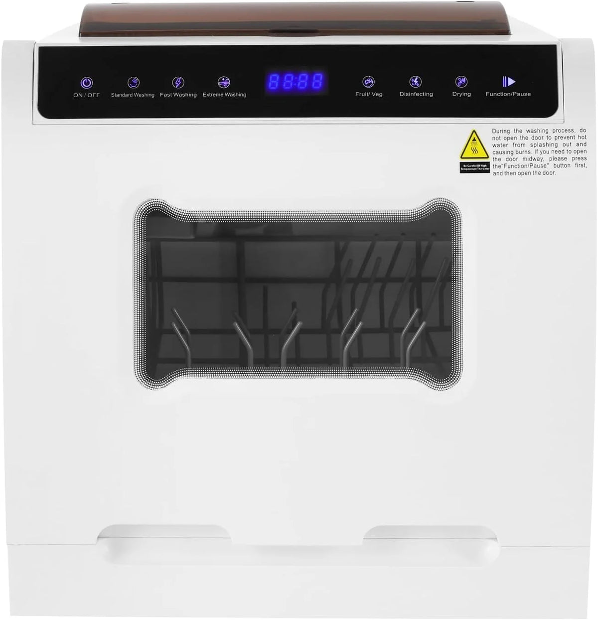 Wolnostojąca zmywarka 1100 W 52 dB zmywarka stołowa 220 V wielofunkcyjna obsługa ekranu dotykowego zmywarka 360° podwójne ramiona natryskowe wolnostojąca zmywarka stołowa 4-6 nakryć