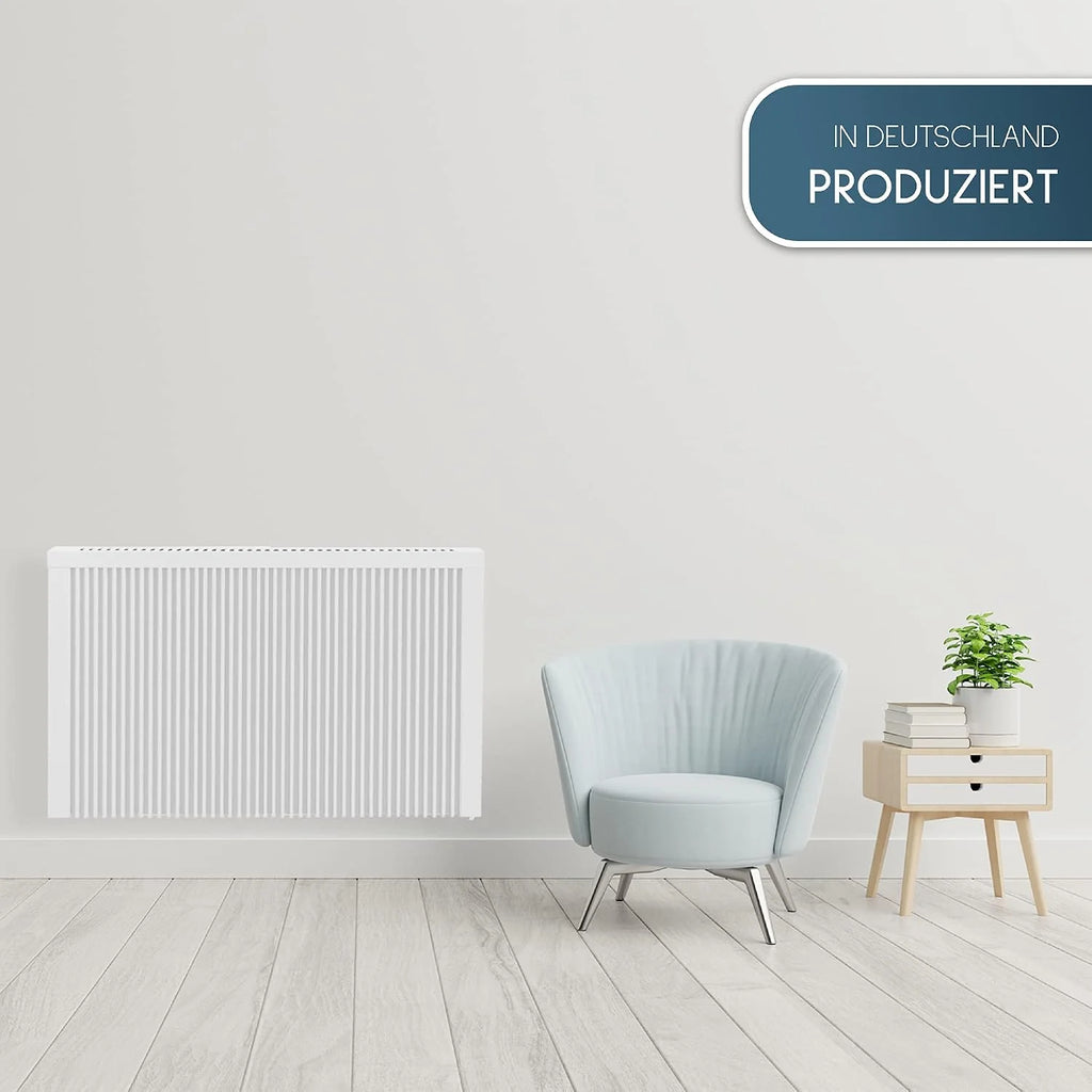 anapont Premium elektryczne ogrzewanie z rdzeniem szamotowym - elektryczny grzejnik z kamieniem magmowym szamot - z termostatem - energooszczędny - wyprodukowano w Niemczech (Ana-el, 1200 W, 340 wys