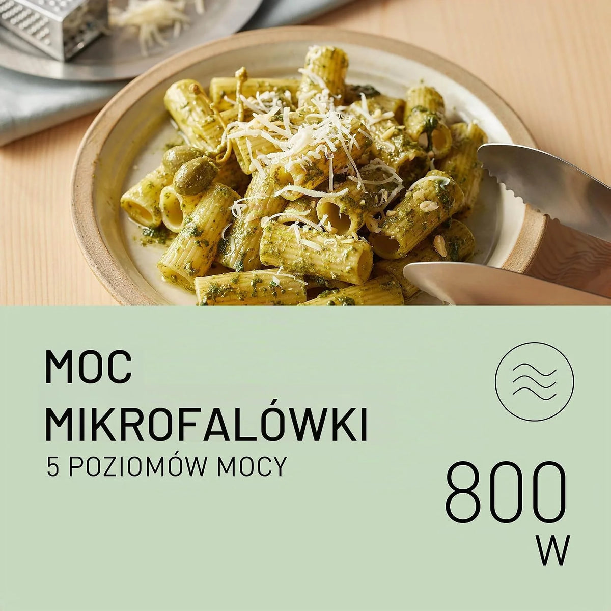 Panasonic NN-E20JWMEBG Kuchenka mikrofalowa ze szklanym talerzem obrotowym, 20 L, 800 W, ustawienie rozmrażania, 5 poziomów mocy, timer, biała