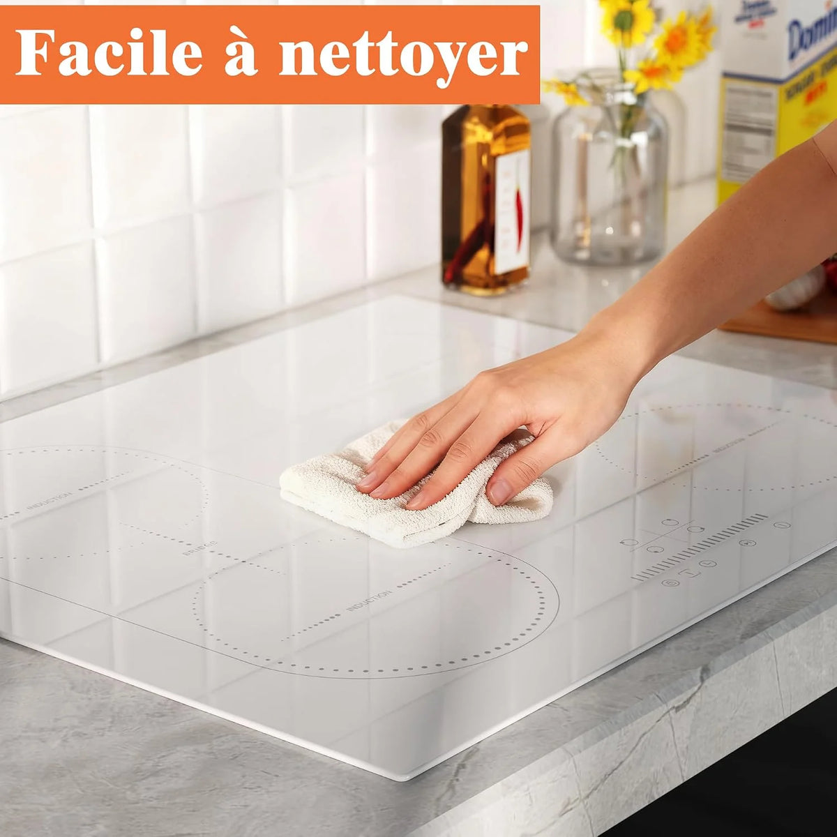 NOXTON 4-palnikowa biała płyta indukcyjna, 60 cm, elastyczna strefa