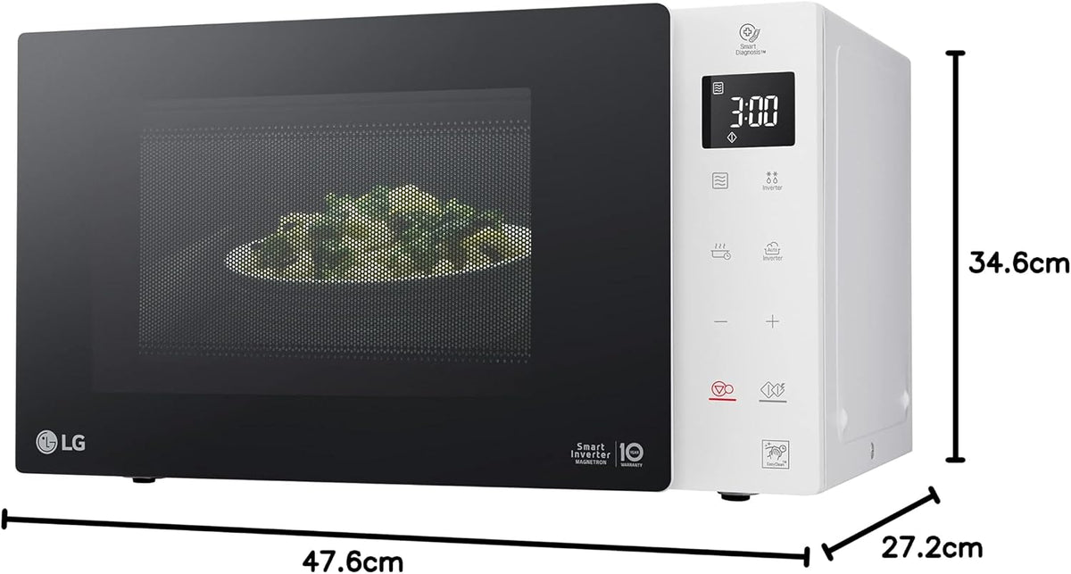 LG MS 23 NECBW ?ber den Bereich Solo-Mikrowelle 23 l 1000 W Schwarz - Wei? (MS23NECBW)